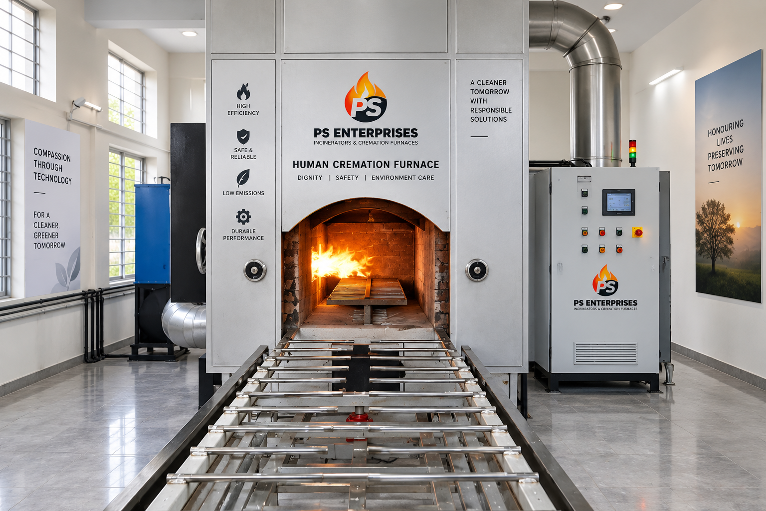 human cremation furnace image